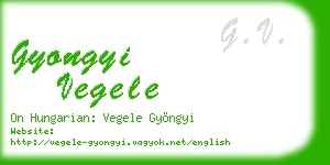 gyongyi vegele business card